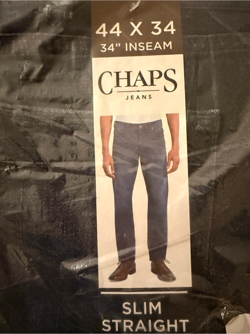 Chaps Men's Slim Straight Jeans - Black